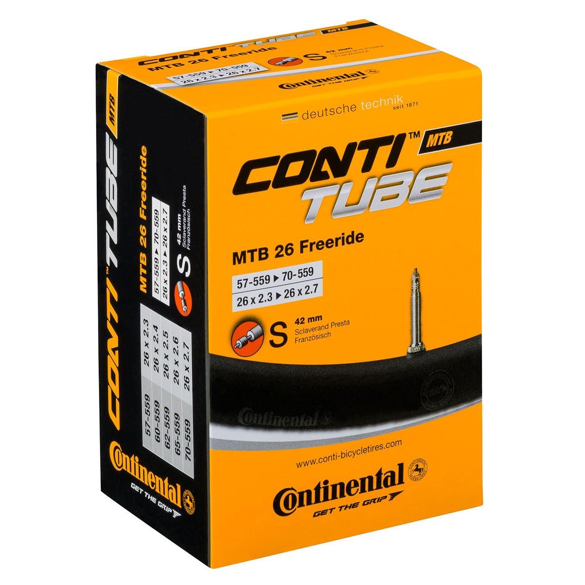 Sis&auml;rengas 26" CONTINENTAL 57/70-559, prestaventtiili 42