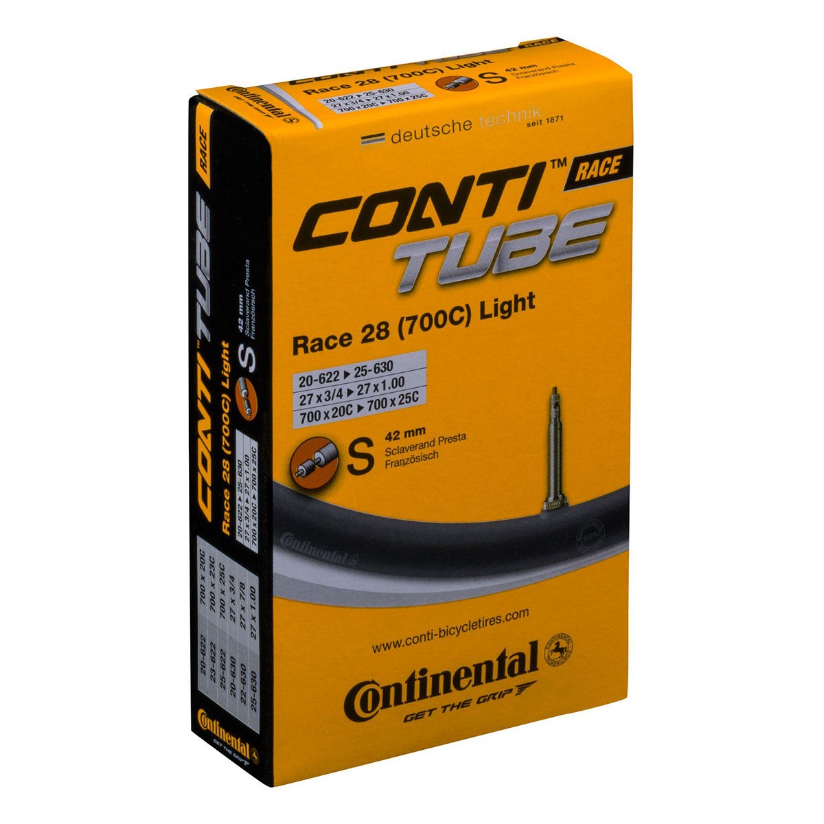 Sis&auml;rengas 28" CONTINENTAL 20/25-622/630 light, prestaventtiili 42