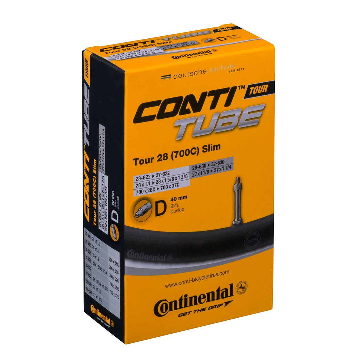 Sis&auml;rengas 28" CONTINENTAL 28/37-622/630, pikaventtiili 40