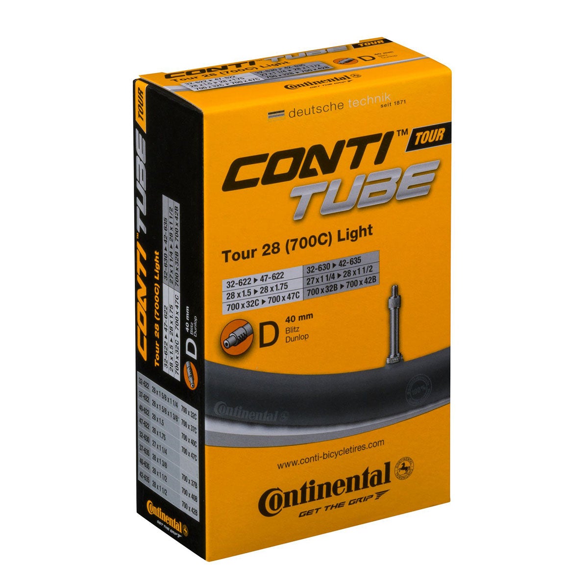 Sis&auml;rengas 28" CONTINENTAL 32/47-630/635 light, pikaventtiili 40