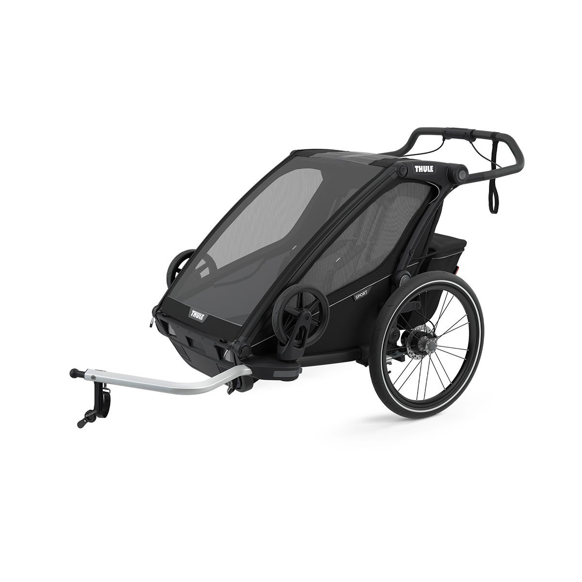 Lastenkuljetusper&auml;k&auml;rry THULE Chariot Sport 2, Midnight black, musta