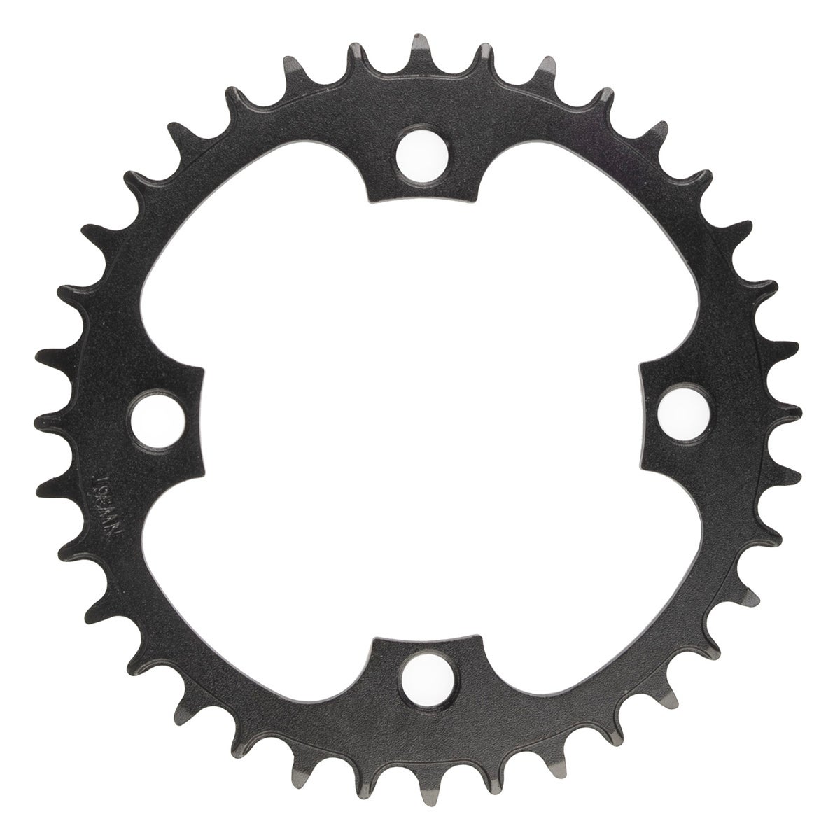 Ketjuratas E-bike, 36h, Narrow wide, BCD104, alumiinia, musta