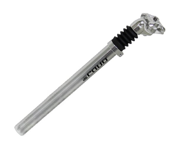 Istuinkannatin CAVO MTB jousituksella, 27,2x350, kisko alumiini, hopea