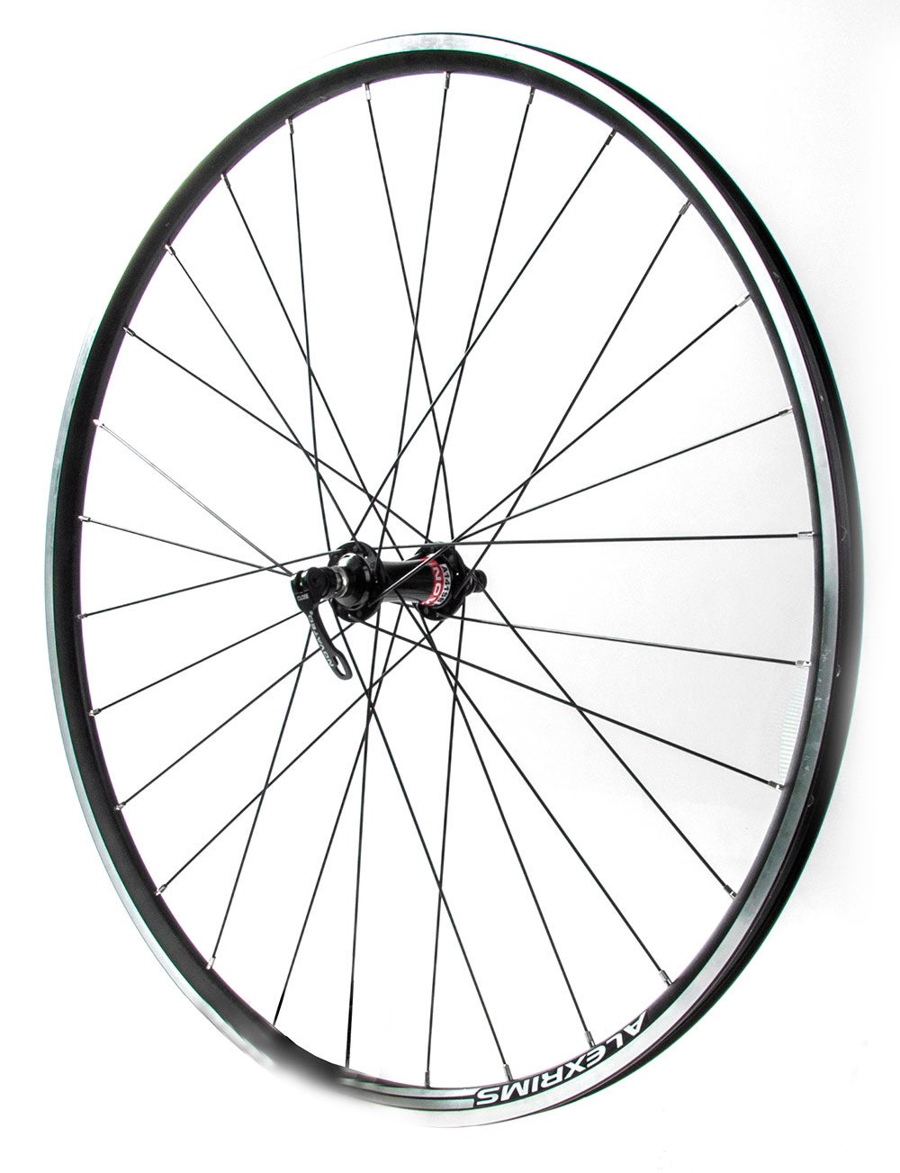 Etupy&ouml;r&auml; 28" 17-622, pikalinkkunapa, ALEX AT470 28r, ROAD, musta,koneistettu j