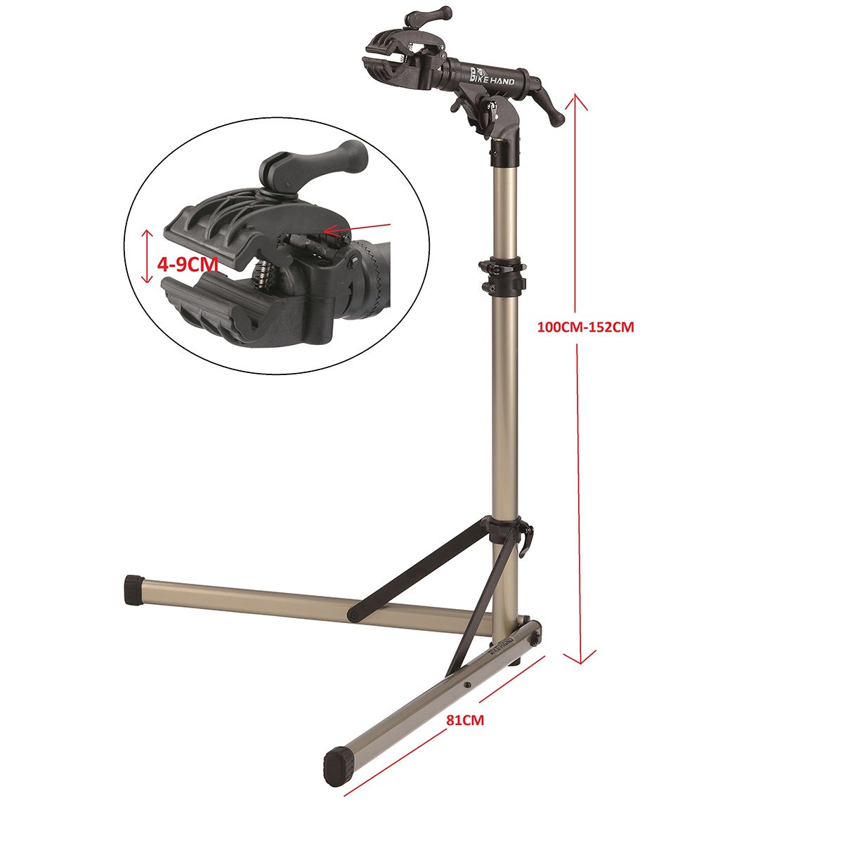 Polkupy&ouml;r&auml;n korjausteline UNION, alumiini, taitettava