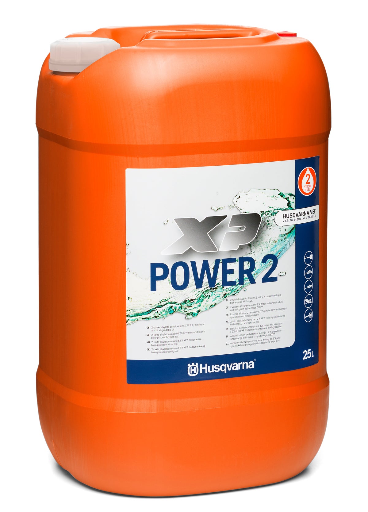Husqvarna ALKYLAATTIBENSIINI XP POWER 2 - 2T, 25 L, T&auml;m&auml;n tuotteen voi ostaa vain noudettuna myym&auml;l&auml;st&auml;!