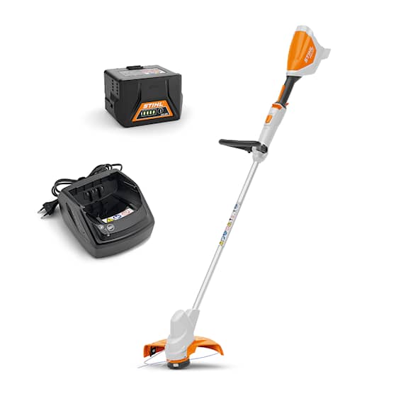 Stihl FSA 57 Akkutrimmeri, sis&auml;lt&auml;&auml; akun ja laturin