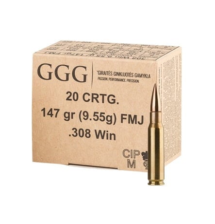 GGG-Nato 308Win 9.55g FMJ 20KPL