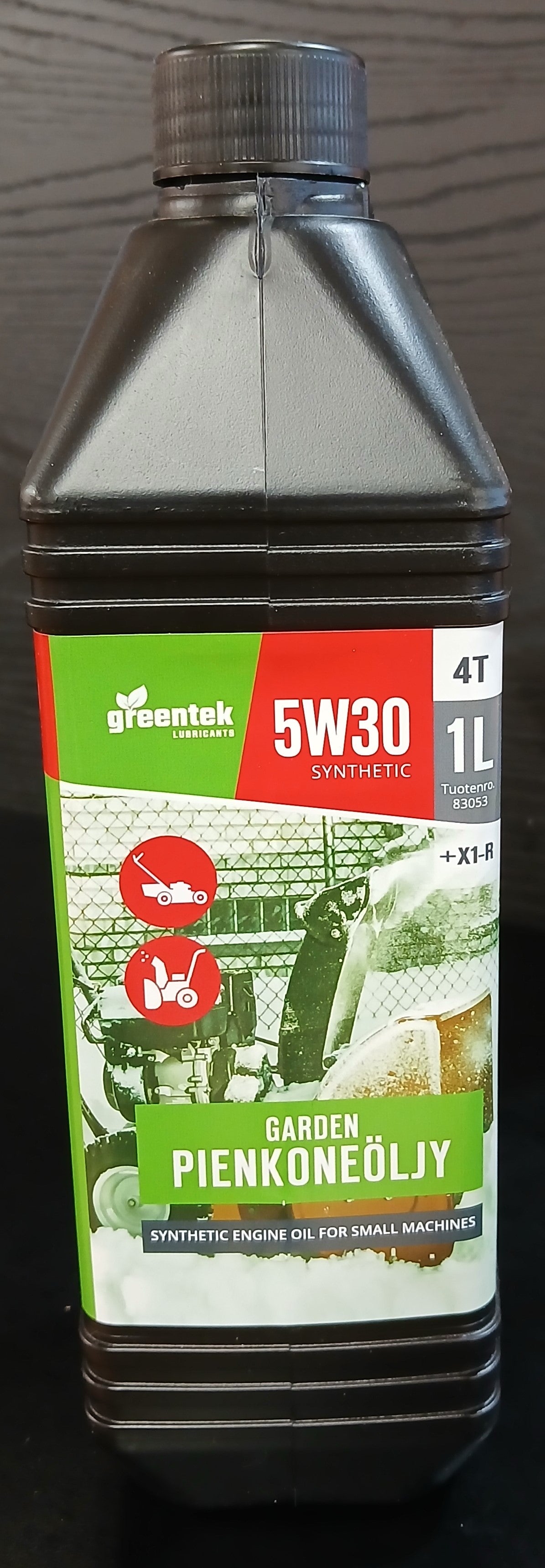 5w30 Ruohonleikkuri/Lumilinko moottoriöljy Greentek, synteettinen, 1 litra