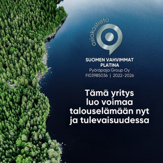 Py&ouml;r&auml;paja saavutti Suomen Asiakastiedon Platina-luottoluokituksen