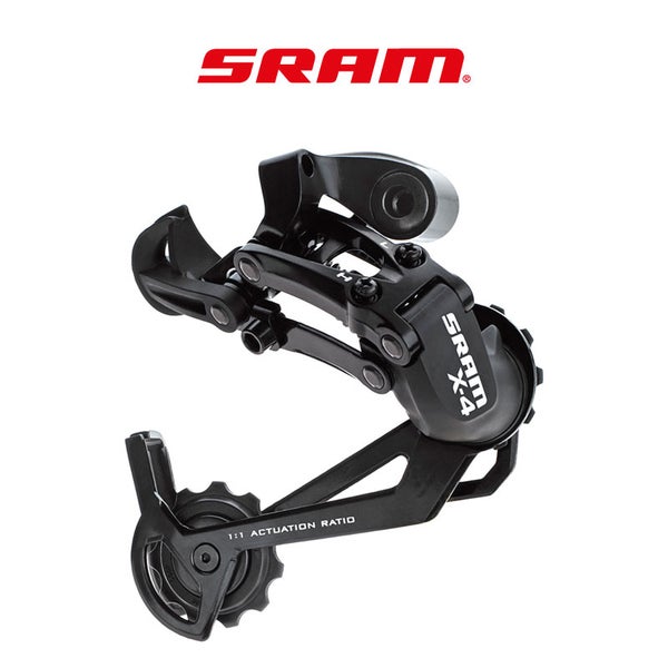 Takavaihtaja SRAM, X4 pitk&auml; h&auml;kki, musta