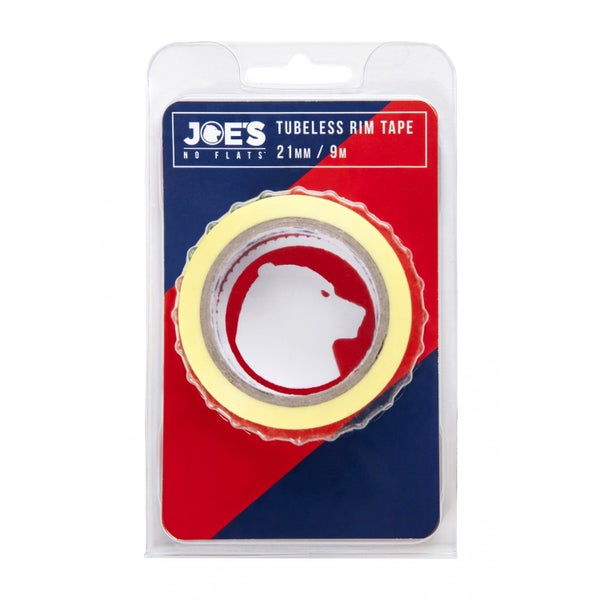 Vanneteippi JOE&acute;S, Tubeless 9m, leveys 21mm, keltainen