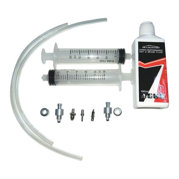 Hydraulijarrujen ilmaussarja ALLIGATOR, Avid ja Hayes, 100ml, DOT 4.0