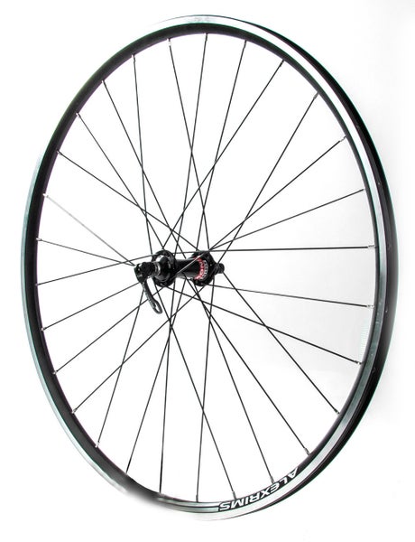 Etupy&ouml;r&auml; 28" 17-622, pikalinkkunapa, ALEX AT470 28r, ROAD, musta,koneistettu j