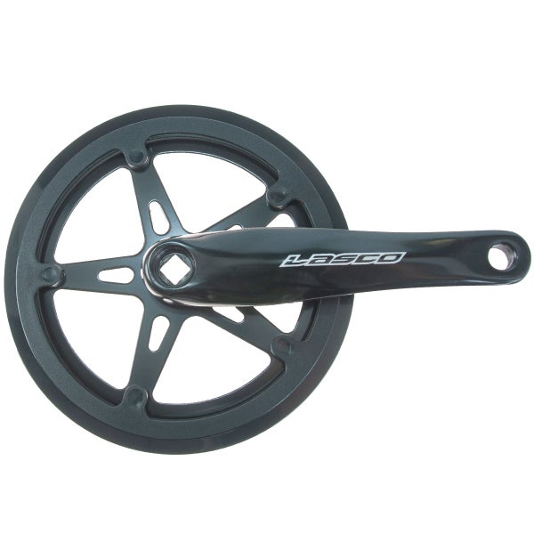 LASCO 46/170mm kampipari alu, nelikantti, syvyys 0mm, ketjusuojalla, musta