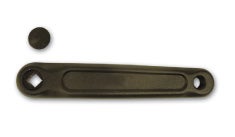 Kampi vasen 170mm, alu, musta