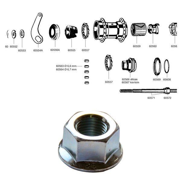 FAVORIT 1-v, avomutteri 3/8"