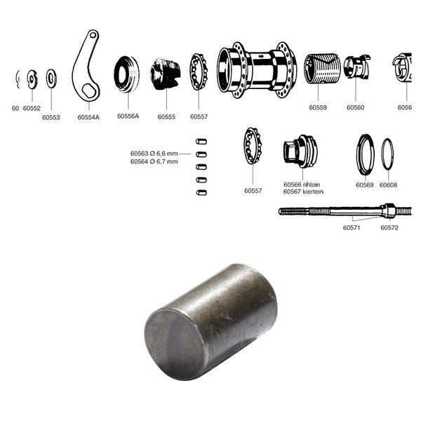 FAVORIT 1-v, rulla 6,7mm