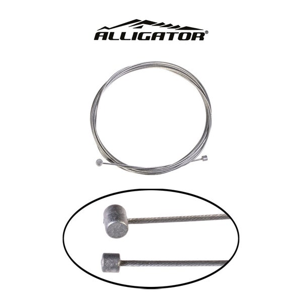 Vaihdevaijeri ALLIGATOR, 2-p&auml;inen, paljas, 1.2mm/2000mm