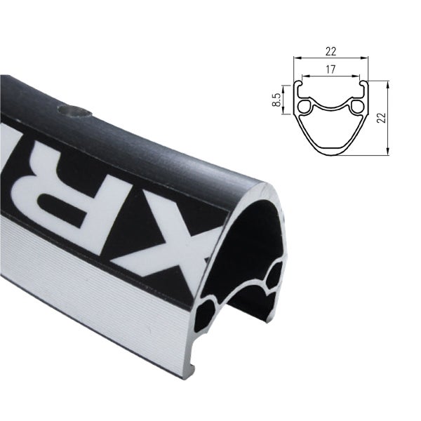 Vanne ALEX 28" 17-622, AT470 28r, musta,koneistettu jarrupinta, tubeless-ready