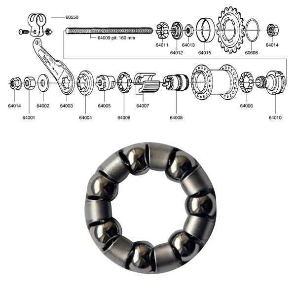 SHIMANO 1-v (CB-E110), kuularengas A