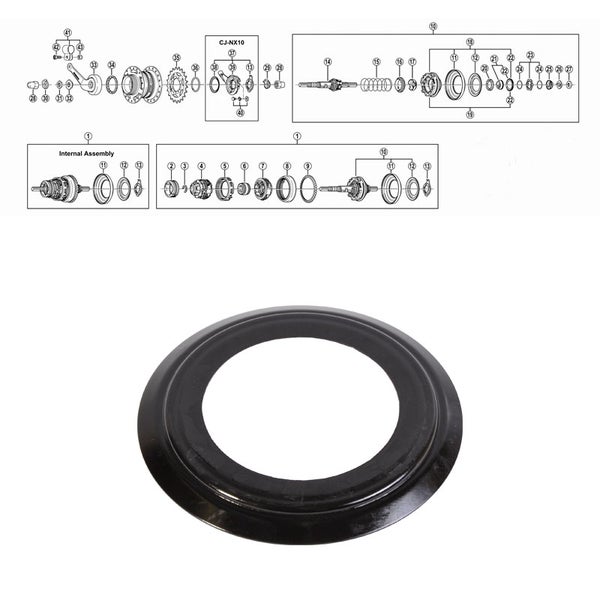 SHIMANO NEXUS 7-V (SG-7C22/25/26/30), p&ouml;lysuoja C oikea