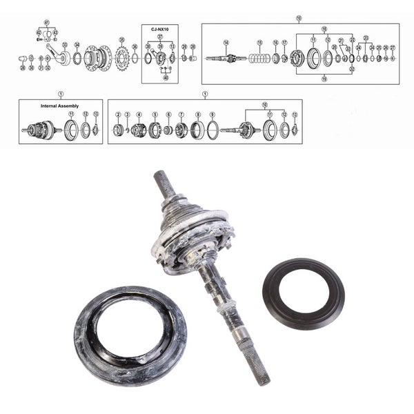 SHIMANO NEXUS 7-V (SG-7C25/26), vet&auml;j&auml; + akseliyksikk&ouml;