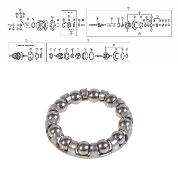 SHIMANO NEXUS 7-V (SG-7C22/25/30), kuularengas F