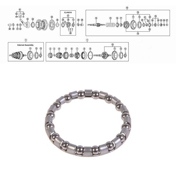 SHIMANO NEXUS, kuularengas B