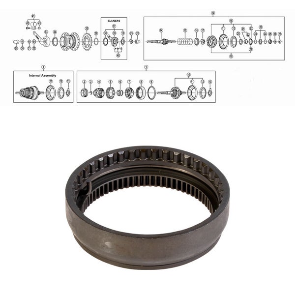 SHIMANO NEXUS 7-V (SG-7C25/30), hammasrengas t&auml;yd. 1