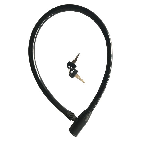 Vaijerilukko Cavo, 6/65cm, musta