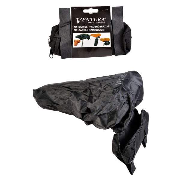 Istuimen sadesuoja kuljetuspussilla, musta