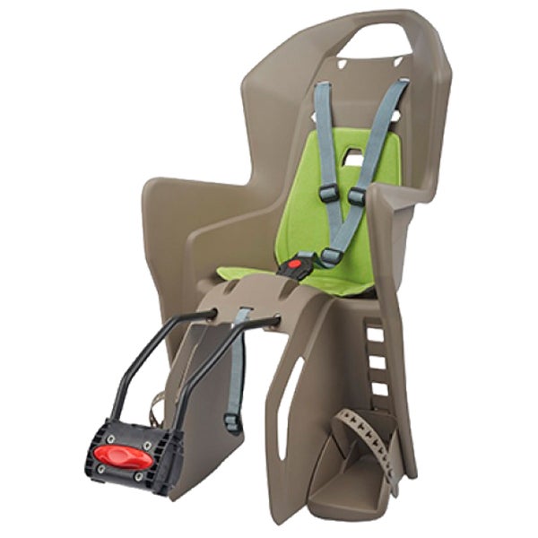 Lastenkuljetusistuin POLISPORT Koolah runkokiinnike, ruskea/vihre&auml;