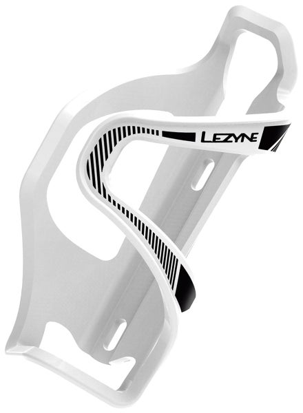 Juomapulloteline LEZYNE Flow SL, sivusta vasemmalta ladattava, valkoinen