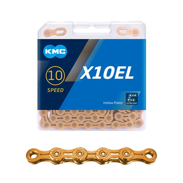 Ketju 10-v KMC X10EL Ti-N Gold, 1/2 x 11/128", 114L