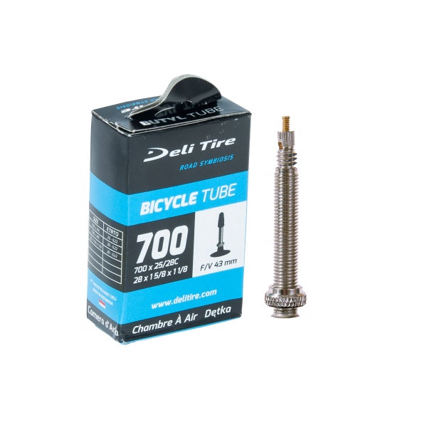 Sis&auml;rengas 28" DELI, 25/28-622/635, prestaventtiili 43