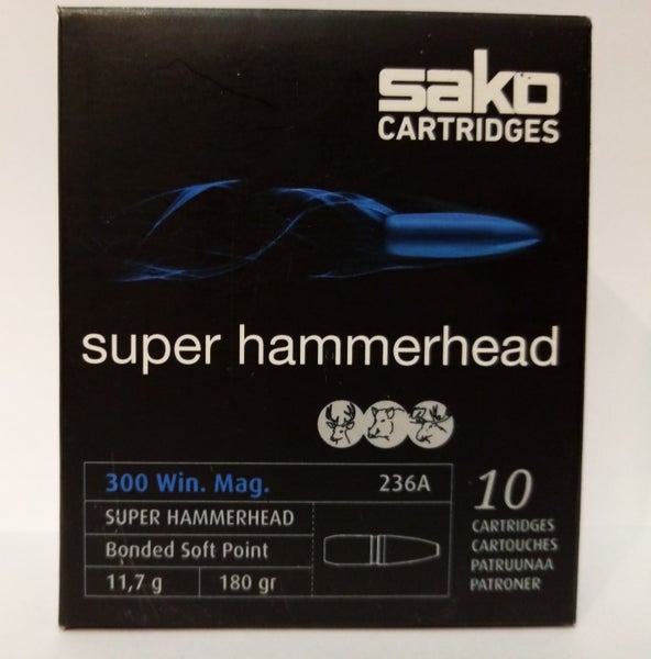 Sako 300Win.mag. Superham. 11,7Gr 10Kpl