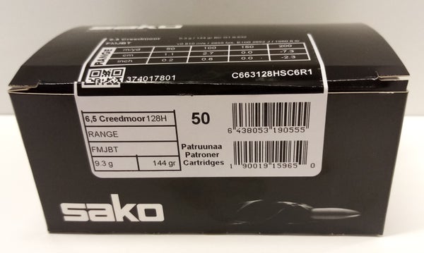Sako Range 6,5 cmrm 9,3g fmj 50kpl