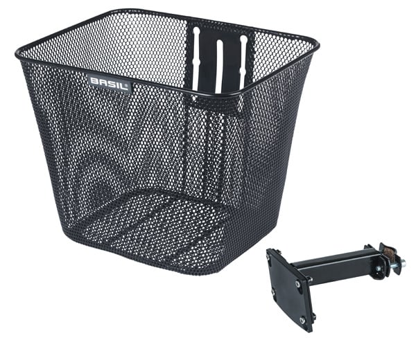 Etukori BASIL Bilbao, ohjainkannatinkiinnikkeell&auml;, musta