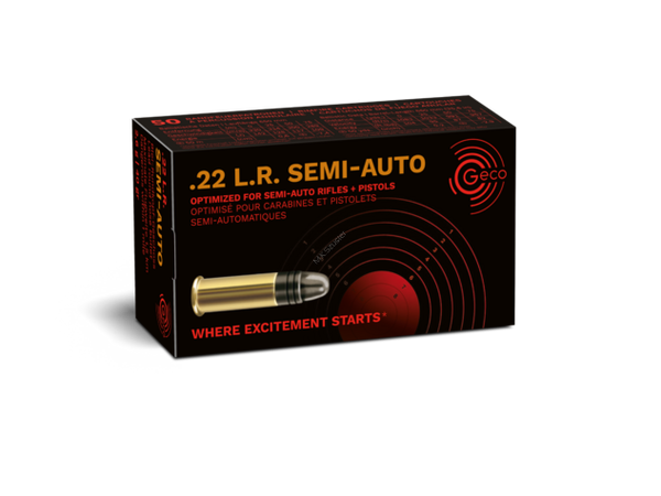 Geco .22 lr lrn semi auto 350 m/s 50 kpl