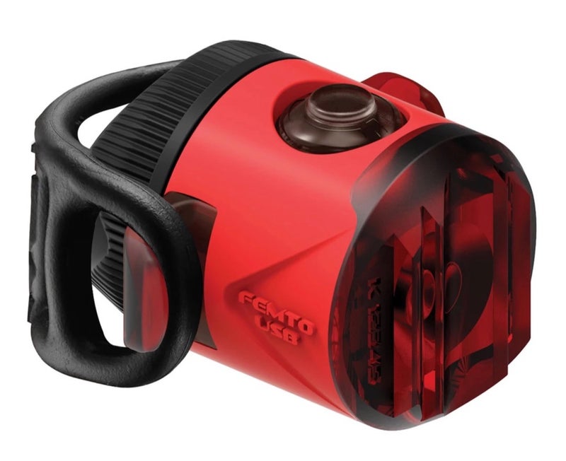 Ladattava led-takavalo LEZYNE Femto USB Drive, takavalo, punainen