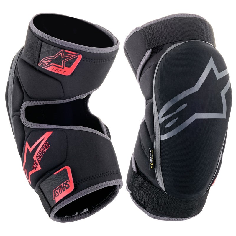 Polvisuojat ALPINESTARS Vector musta/tummanharmaa/punainen, S/M