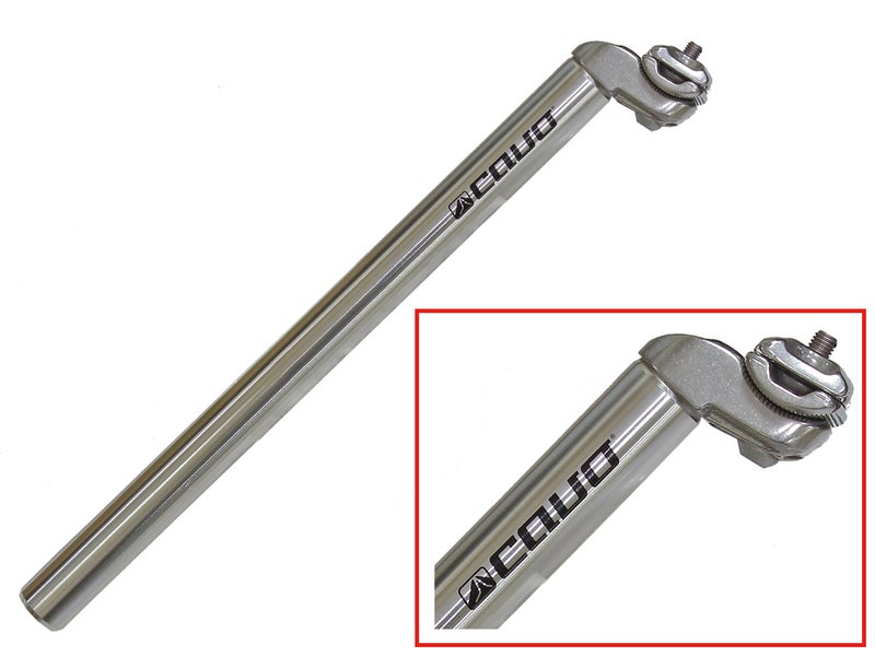 Istuinkannatin CAVO, 25,0x400, alumiini, hopea