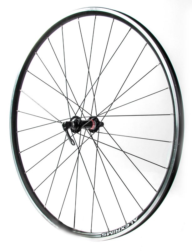 Etupy&ouml;r&auml; 28" 17-622, pikalinkkunapa, ALEX AT470 28r, ROAD, musta,koneistettu j