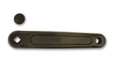 Kampi vasen 175mm, alu, musta