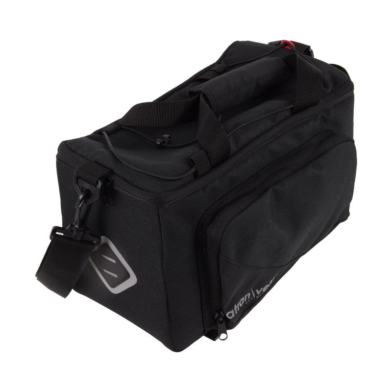 Top Bag ATRAN Zap, laukku tavaratelineen p&auml;&auml;lle, 10,5l + 8l, musta, AVS