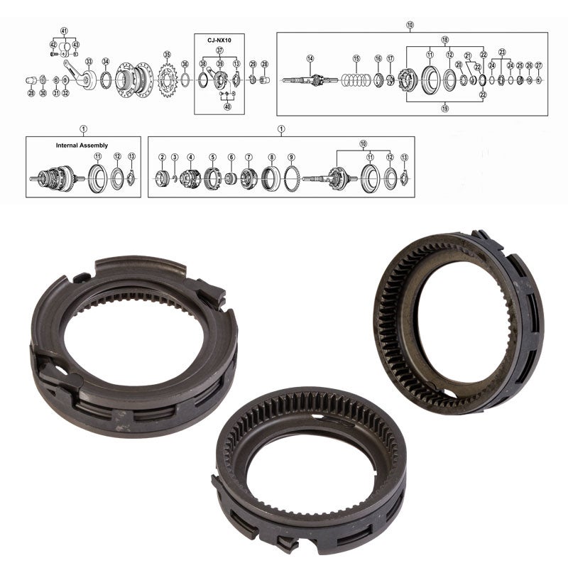 SHIMANO NEXUS 7-V (SG-7C22/25/26), hammasrengas t&auml;yd. 2