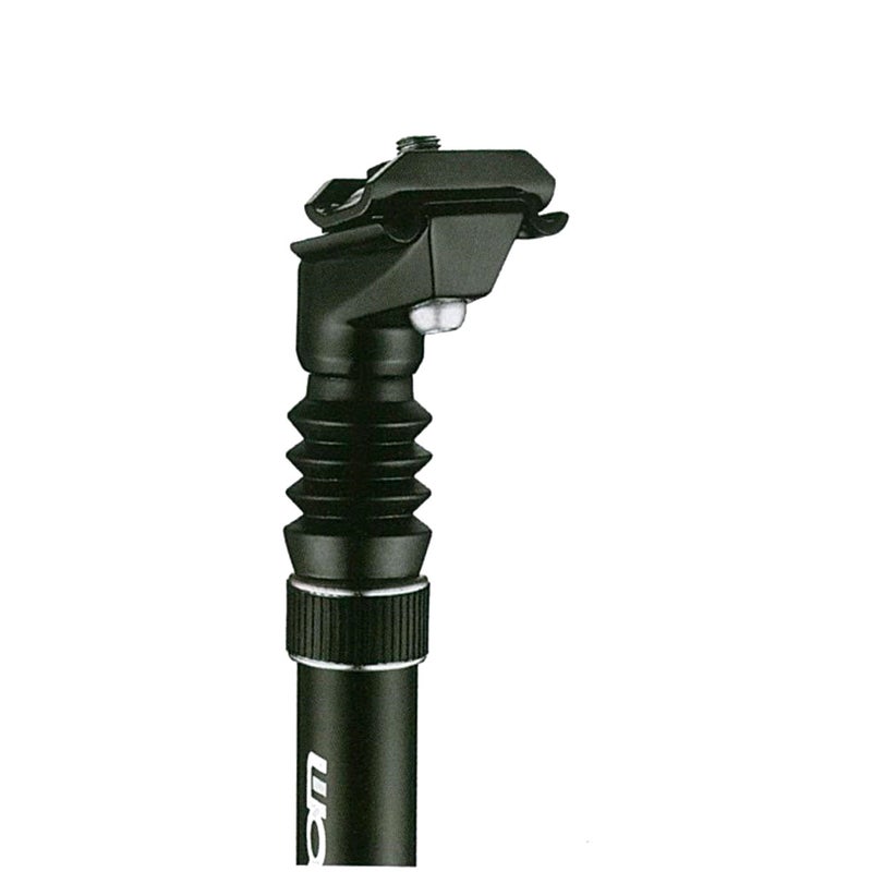 Istuinkannatin Zoom jousituksella , 27,2/350mm, kisko, musta