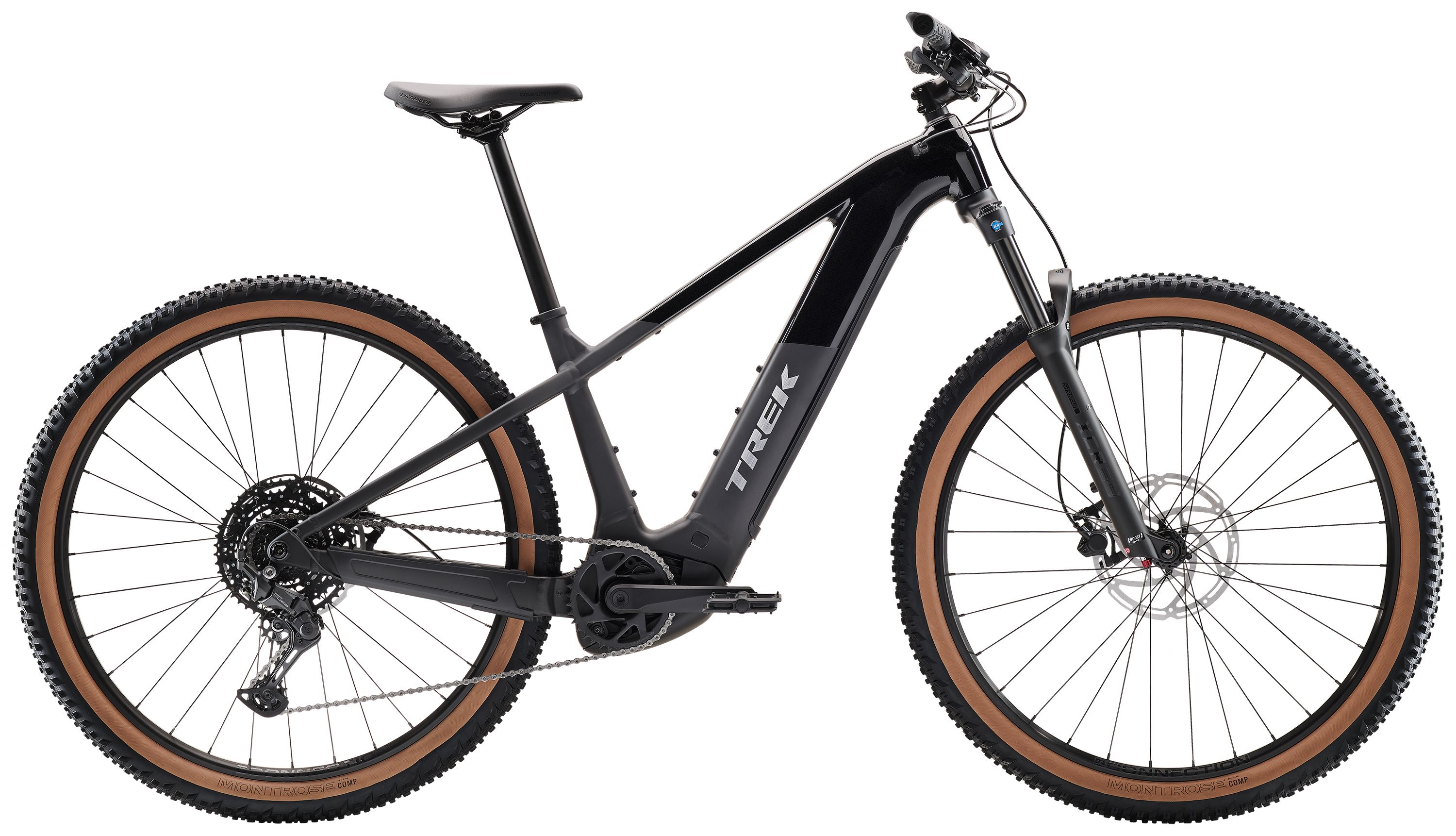 Trek Powerfly+ 4 Gen 5 sähkömaastopyörä - Väri: Gloss Dark Star/Matte Dark Web | Koko: XL | Akkukoko: 600Wh