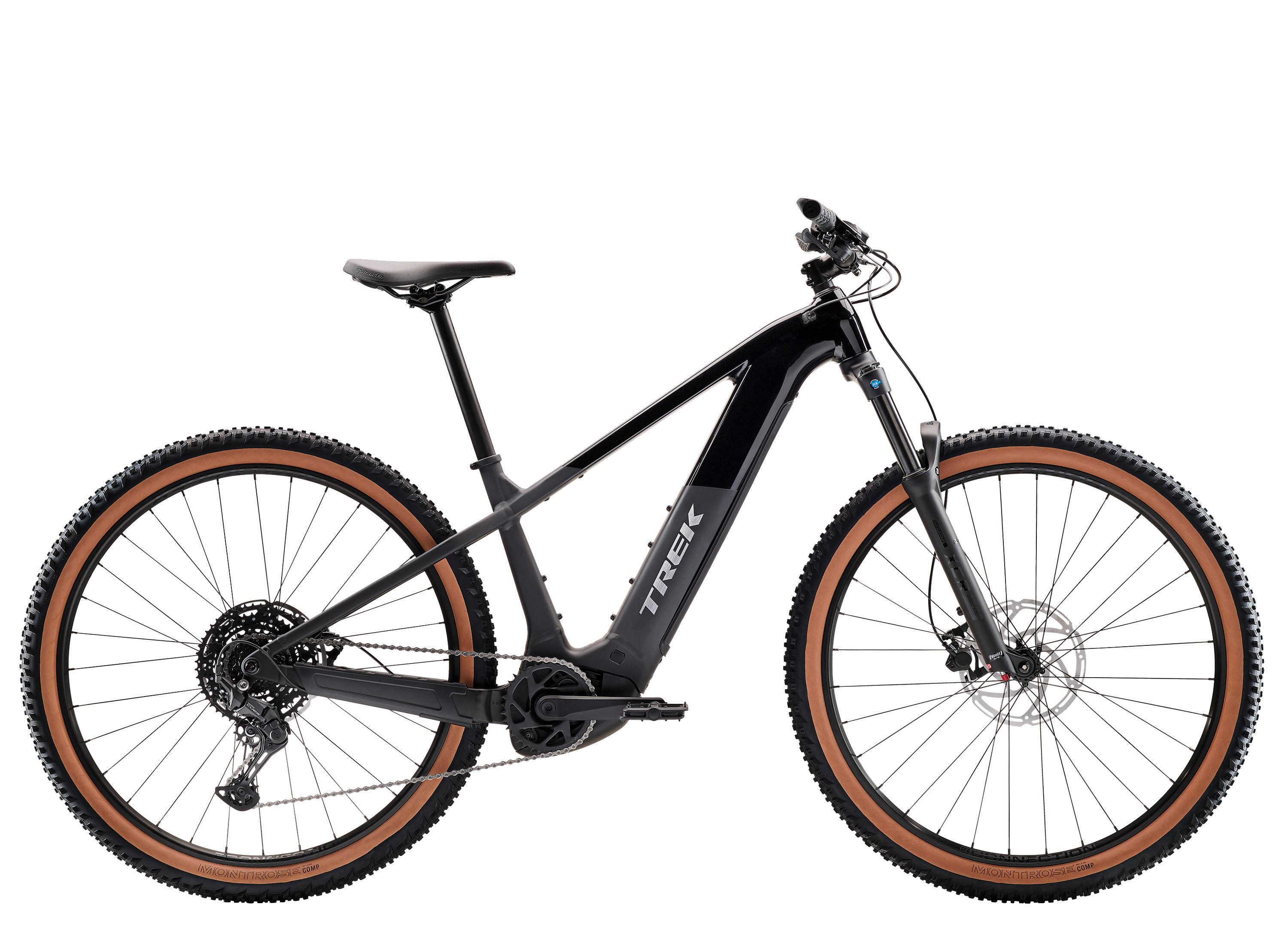 Trek Powerfly+ 4 800 Wh Gen 5 sähkömaastopyörä - Väri: Gloss Dark Star/Matte Dark Web | Koko: L | Akkukoko: 800Wh